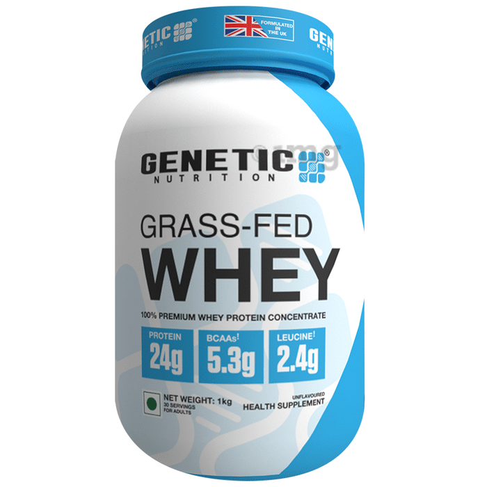Genetic Nutrition Grass Fed Whey Protein Powder Unflavored