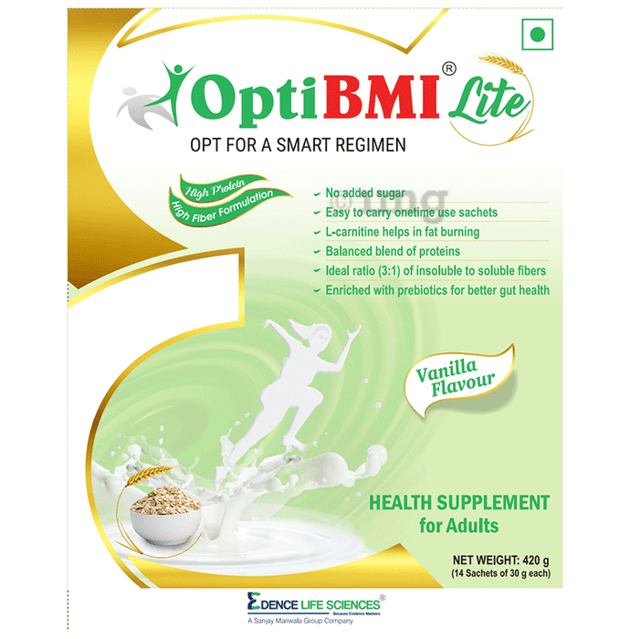 Opti Bmi Lite Sachets (30gm Each) Vanilla No Added Sugar