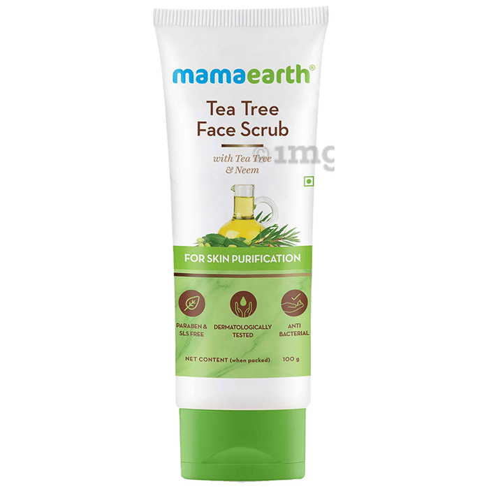Mamaearth Tea Tree Face Scrub | Paraben & SLS-Free | For All Skin Types
