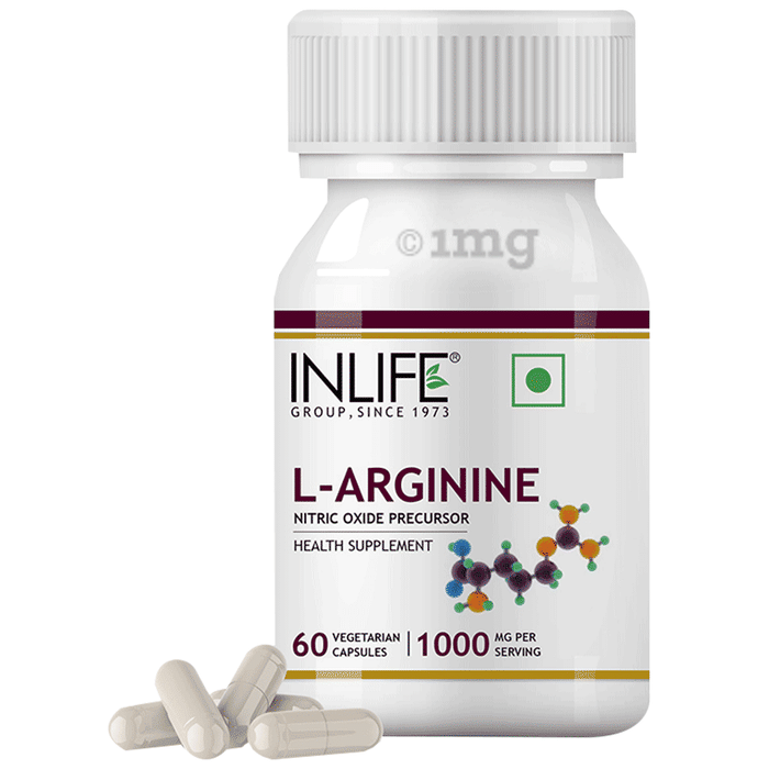 Inlife L-Arginine 1000mg | Nitric Oxide Precursor | Capsule