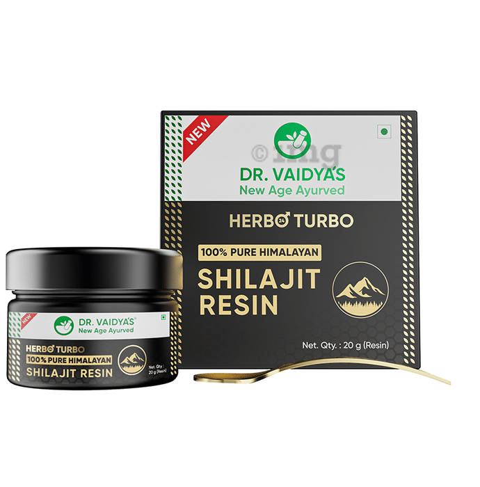 Dr. Vaidya's Herbo24Turbo Shilajit Resin | 100% Pure Himalayan | >75% Fulvic Acid & 80+ Trace Elements |