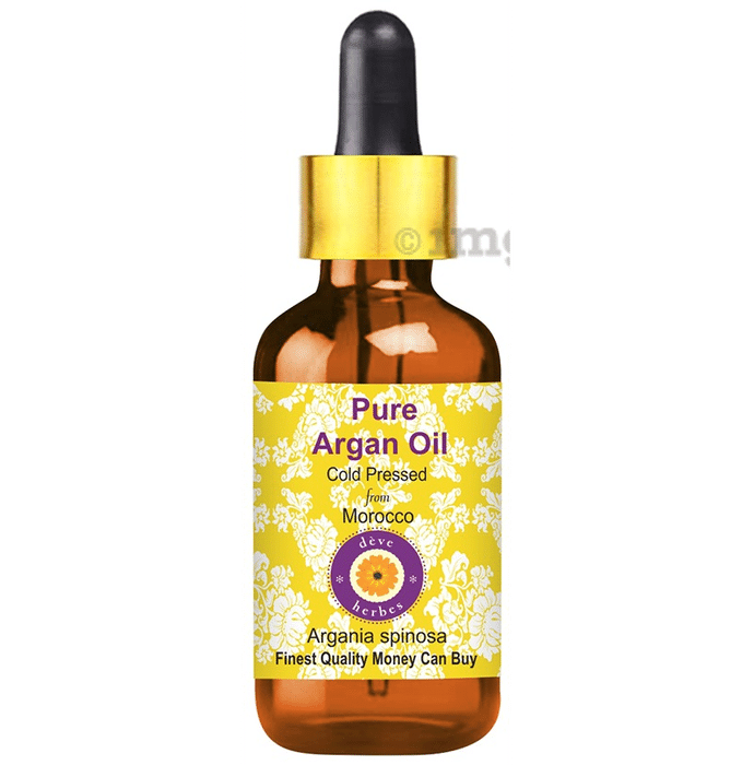 Deve Herbes Pure Argan/Morrocan/Argania Spinosa Cold Pressed Oil with Dropper