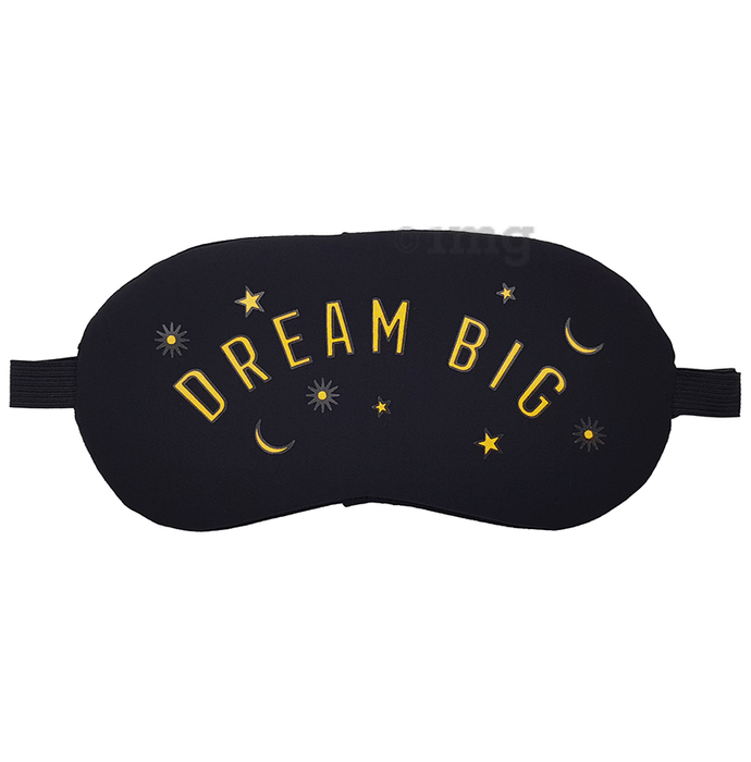 Jenna Sleeping Eye Mask for Insomnia, Puffy Eyes and Dark Circles DreamBig Black