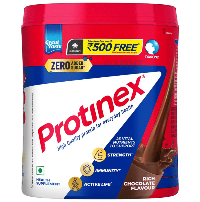 Protinex High Quality Protein | Nutritional Drink for Immunity & Strength | Zero Added Sugar | Flavour Rich Chocolate Powder