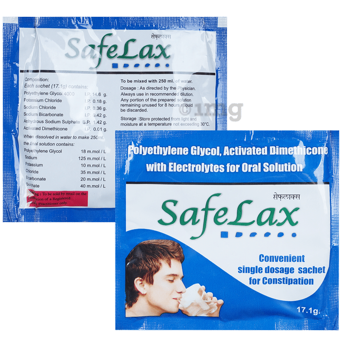 Safelax Powder with Electrolytes for Constipation Relief