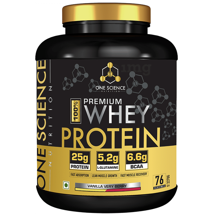 One Science Nutrition 100% Premium Whey Protein Powder Vanilla Very Berry