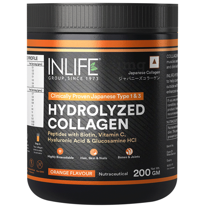 Inlife Japanese Collagen Supplements for Women & Men Orange