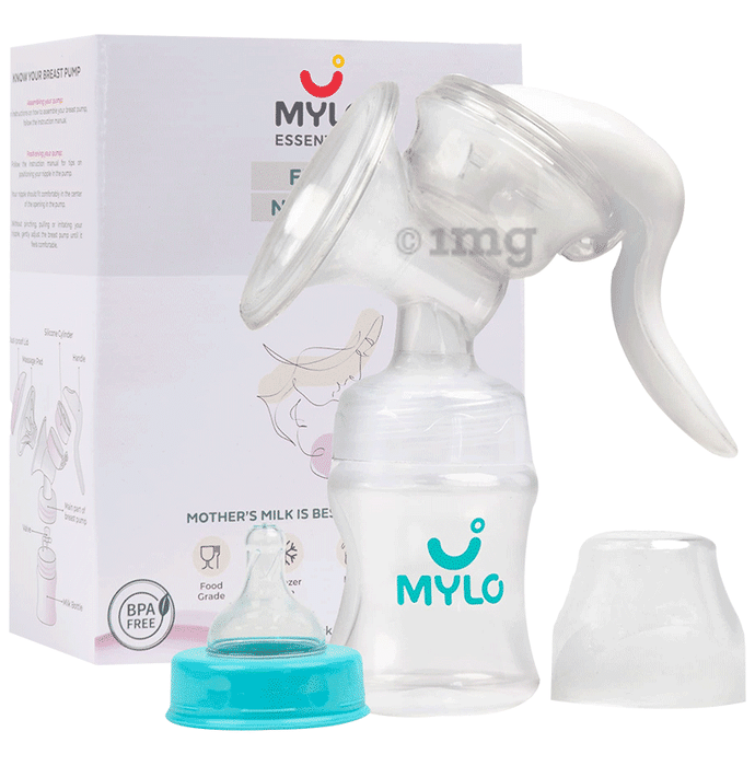 Mylo Essentials Baby Manual Breast Pump For Feeding Mothers with Suction Valve