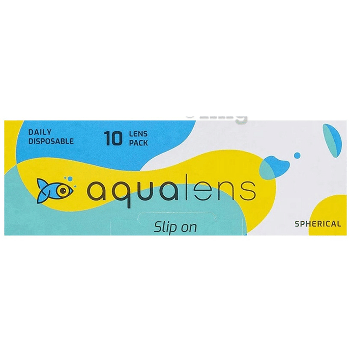Aqualens Daily Disposable Contact Lens with UV Protection Optical Power -2 Transparent Spherical