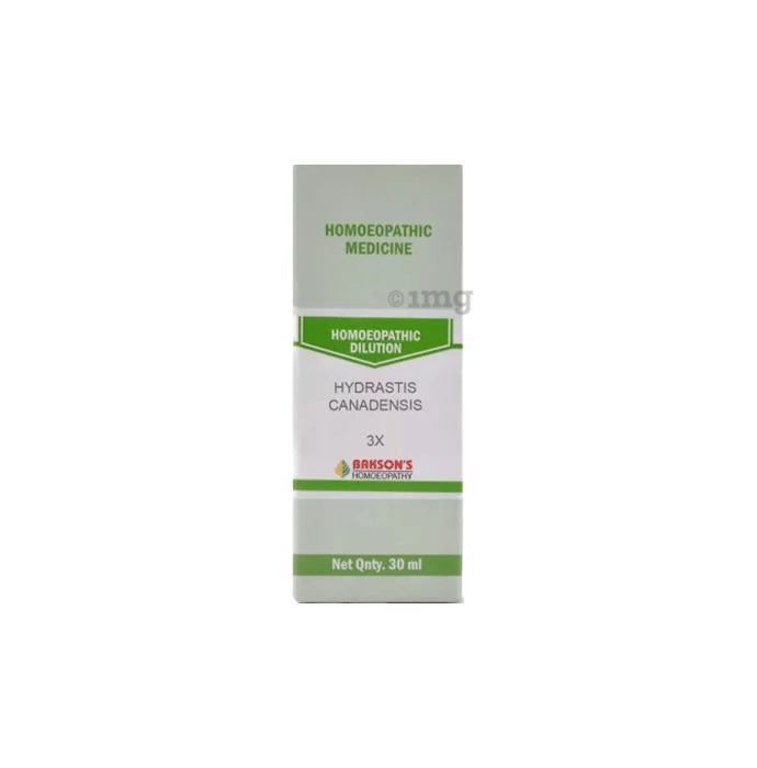Bakson's Homeopathy Hydrastis Canadensis Dilution 3X