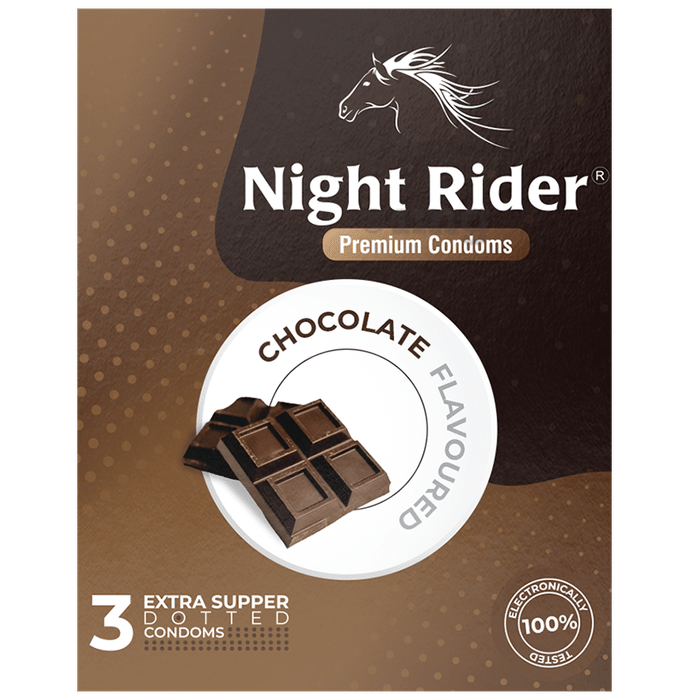 Night Rider Extra Super Dotted  Condom Chocolate