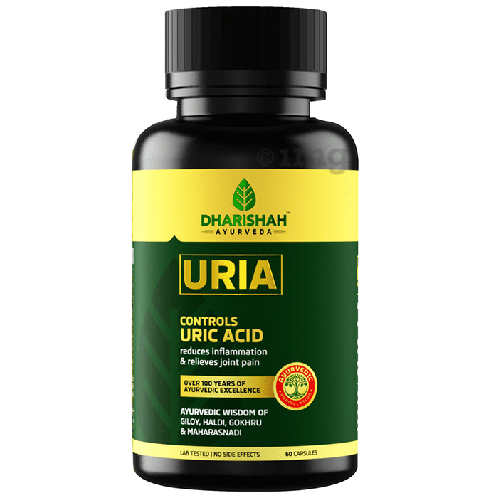 Dharishah Ayurveda Uria Capsule to Control Uric Acid | Reduces Inflammation & Joint Pain
