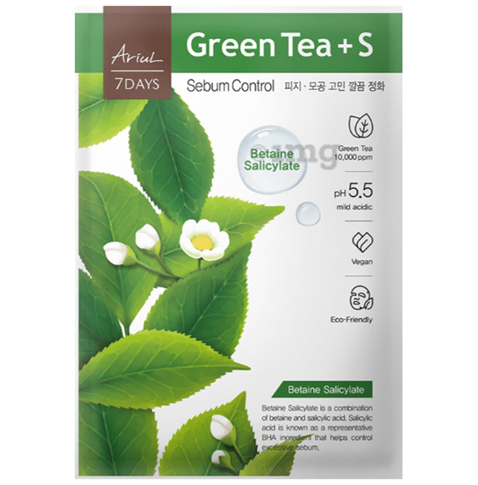 Ariul 7 Days Green Tea + S Sebum Control Sheet Mask (23ml Each)