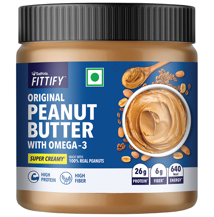 Saffola Fittify Original Peanut Butter with Omega 3 Super Creamy