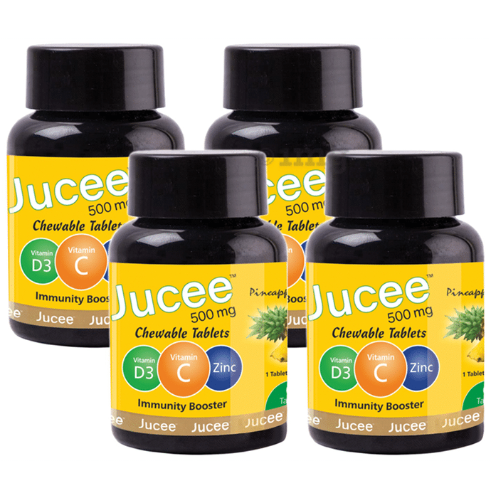 Jucee 500mg Chewable Tablet (60 Each) Delicious Pineapple