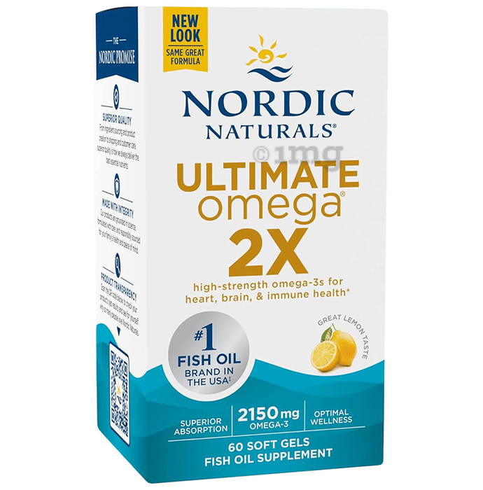 Nordic Naturals Ultimate Omega 3 2x 2150mg Soft Gel Great Lemon