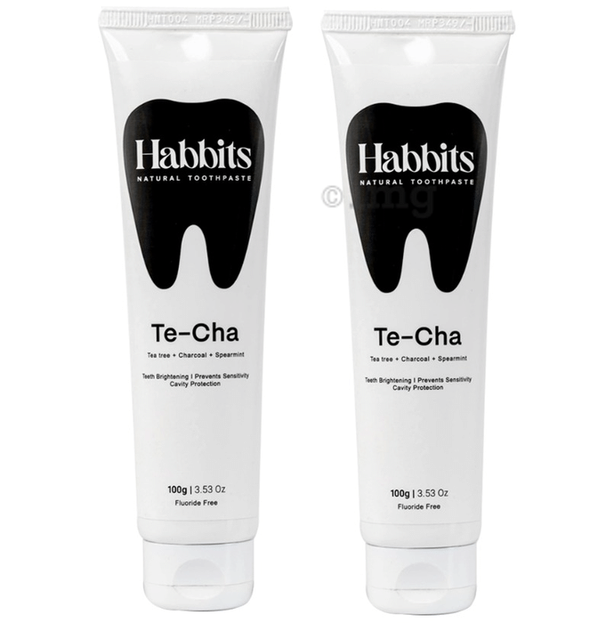 Habbits Natural Toothpaste (100gm Each) Te-Cha