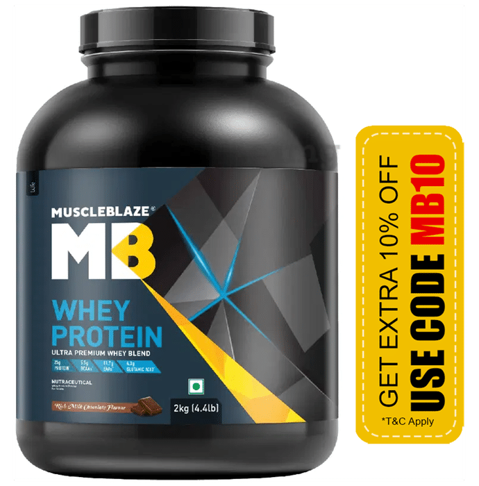 MuscleBlaze Whey Isolate Protein Blend Powder | Added Digestive Enzymes & Glutamic Acid | For Muscle Gain | Supports Nutrition