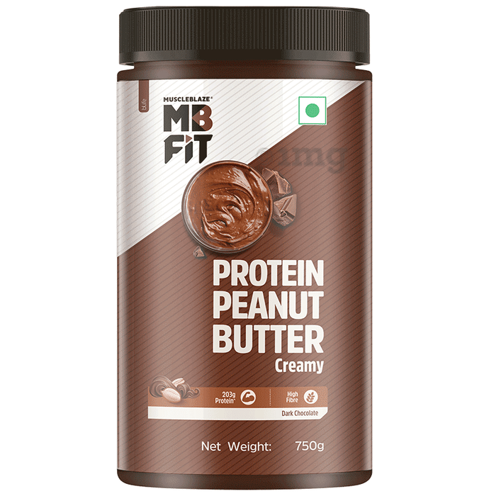MuscleBlaze MB Fit Protein Peanut + Whey Butter Dark Chocolate Creamy