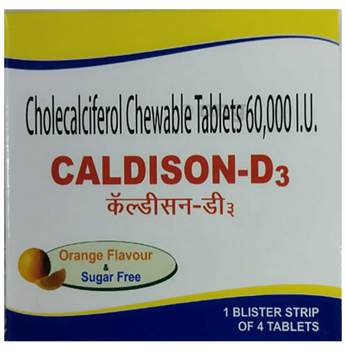 Caldison D3 Tablet Orange Sugar Free