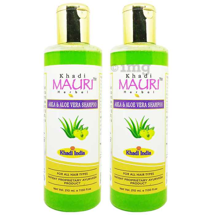 Khadi Mauri Herbal Amla & Aloe Vera Shampoo(210ml Each)
