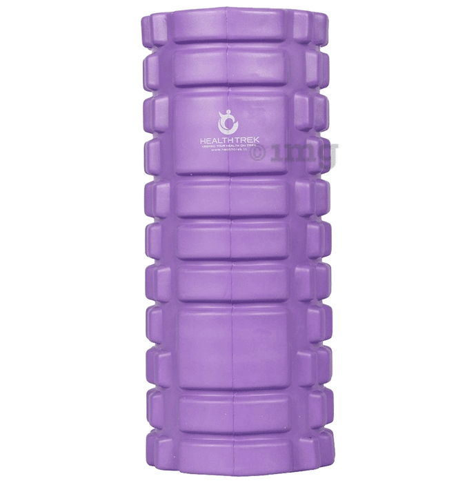 Healthtrek Yoga Foam Roller for Trigger Points (33 CM) Purple