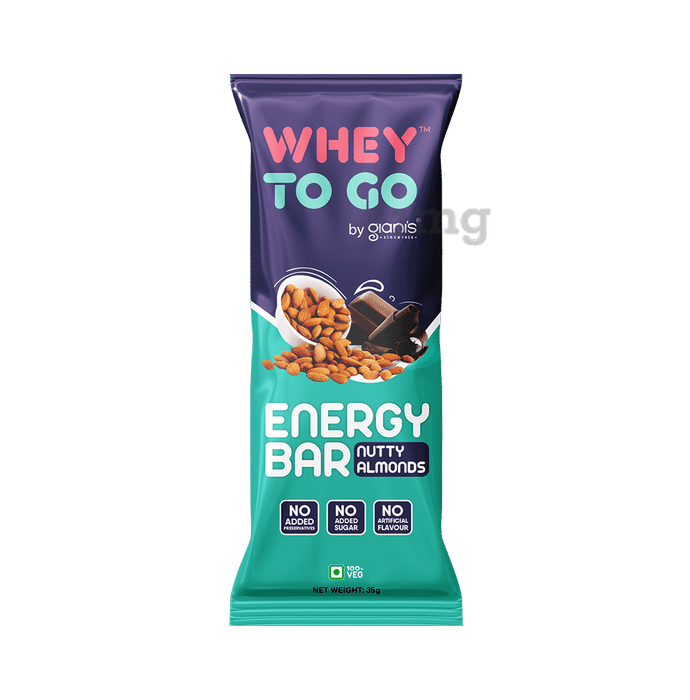 Whey To Go Energy Bar (35gm Each) Nutty Almonds