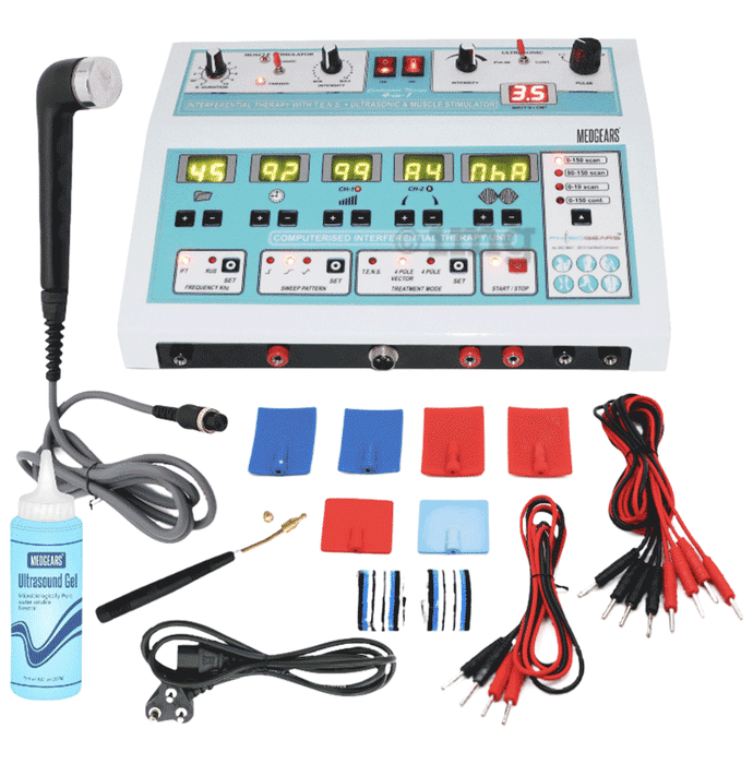 Physiogears  IFT 45 Prog Tens Physiotherapy Machine Electrotherapy Combo for All Pain Relief  Unit