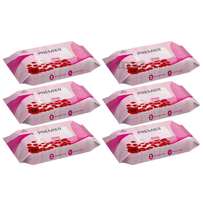 Premier Tissues Rose Wet Wipe (10 Each)