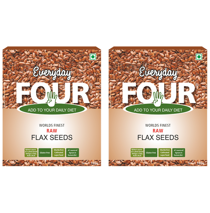 Everyday Four Raw Flax Seeds (150gm Each)