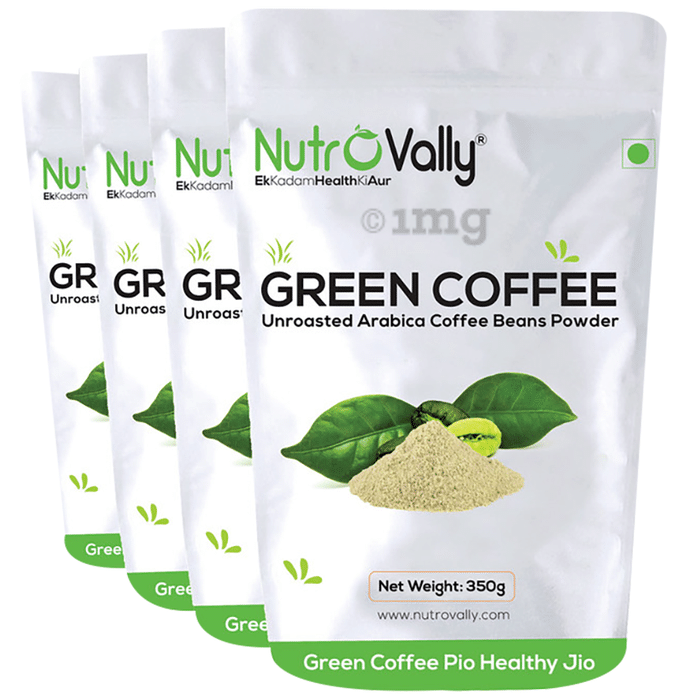 Nutrovally Unroasted Green Coffee Beans Powder (350gm Each)