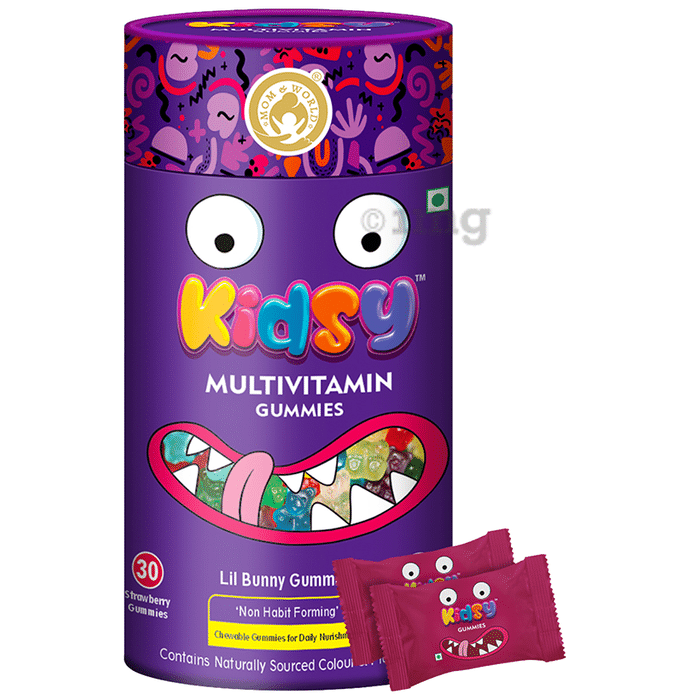 Mom & World Kidsy Multivitamin Gummies (30 Each) Strawberry
