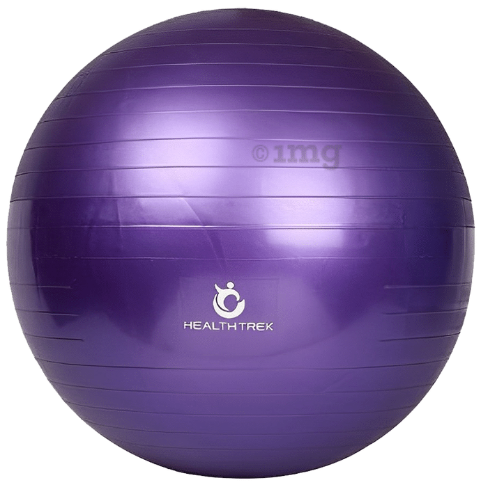 Healthtrek Anti Burst Gym/Yoga/Exercise/Swiss Ball 55cm Purple