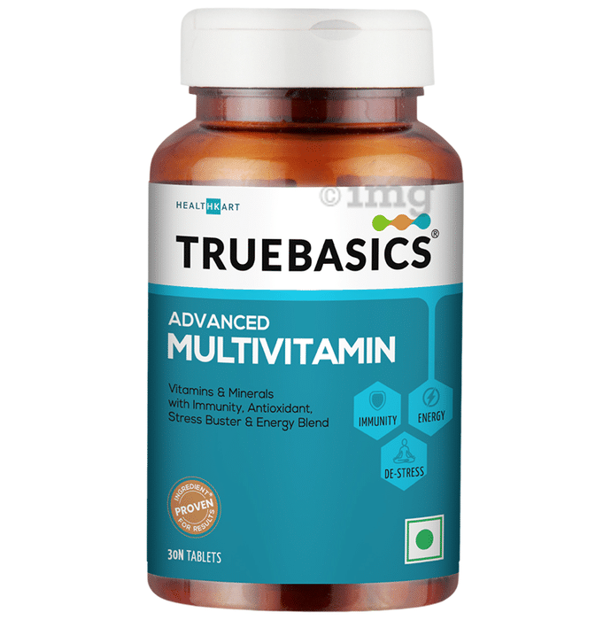 TrueBasics Advanced Multivitamins with Minerals | For Immunity, Energy & Antioxidant Support | Tablet