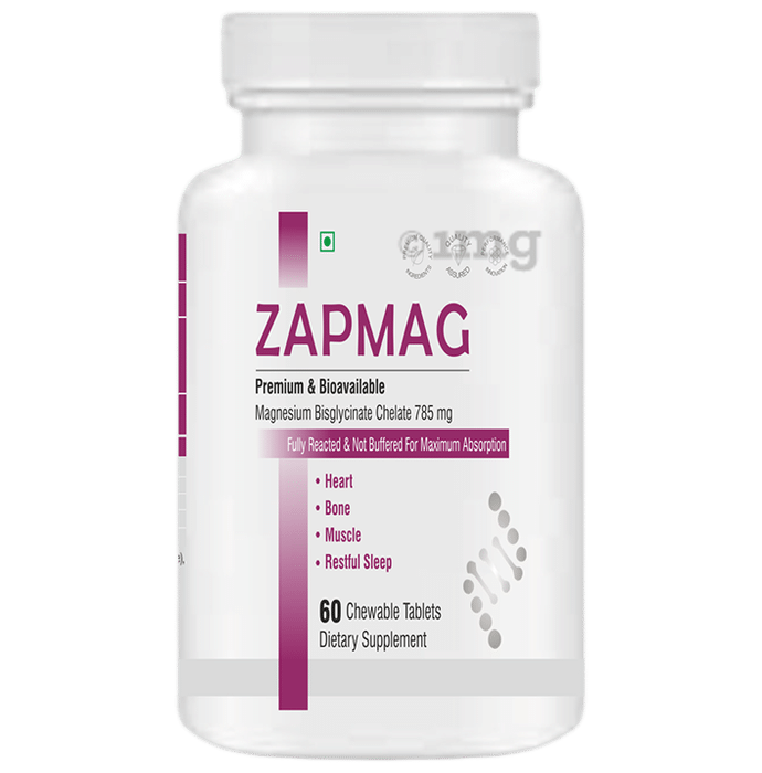 Friska Zapmag with Magnesium Bisglycinate Chelate 785mg for Heart, Bones, Muscles & Sleep Support | Chewable Tablet