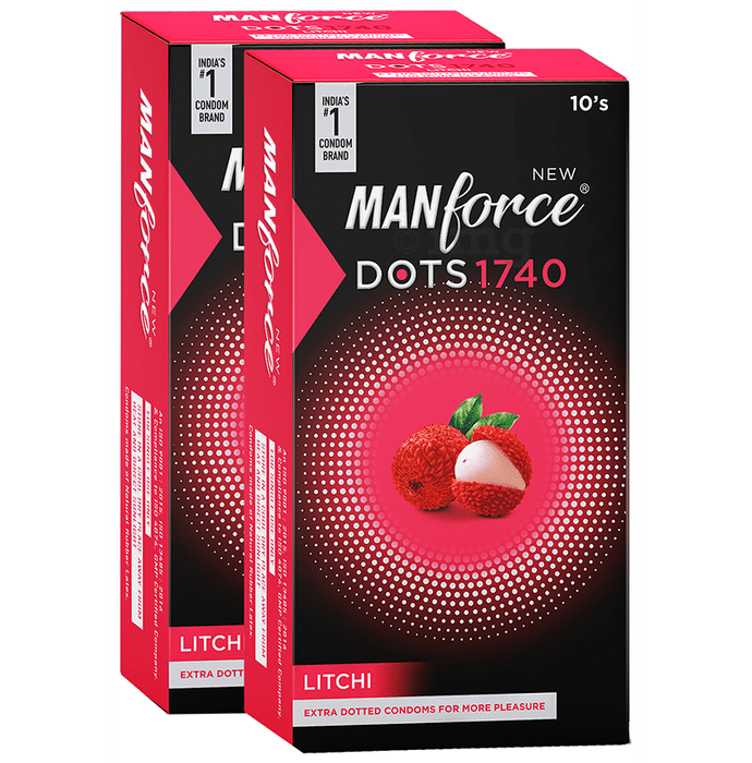 Manforce Dots 1740 Condom (10 Each) Litchi