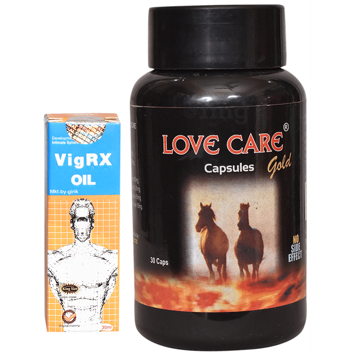 Combo Pack Of Love Care Gold 30 Capsule & Vigrx Oil 30ml