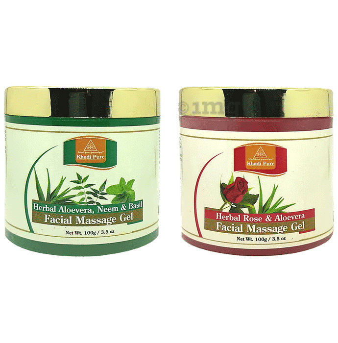 Khadi pure herbal aloevera neem & basil facial massage gel sales
