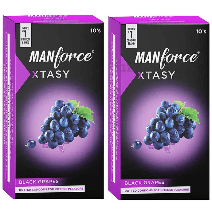 Manforce Xtasy Black Grapes Condom (10 condoms Each)