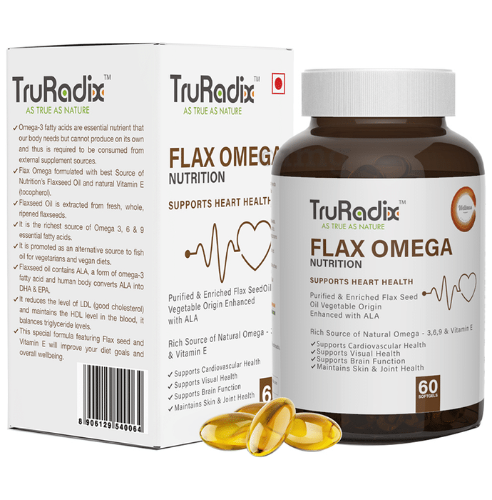 TruRadix Flax Omega Nutrition Softgel