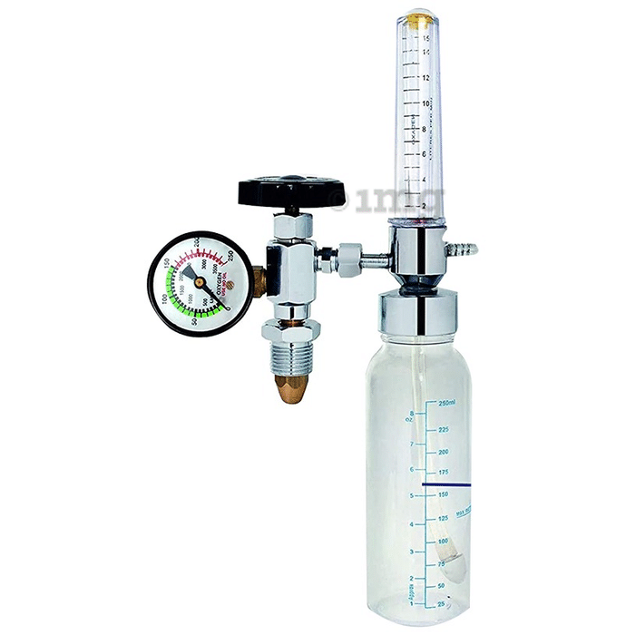 Industryowl Oxygen Flow Meter with Rotameter & Humidifier Bottle