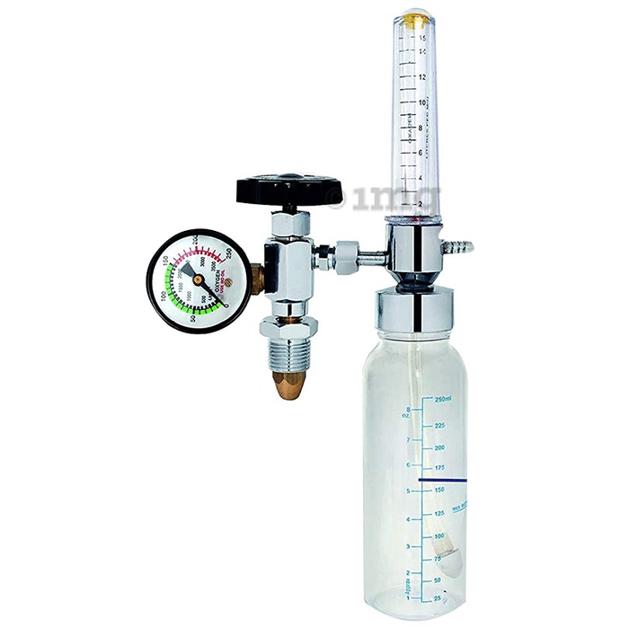 Industryowl Oxygen Flow Meter with Rotameter & Humidifier Bottle