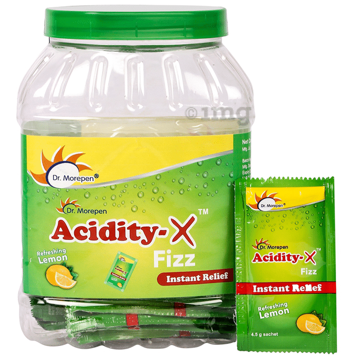 Dr. Morepen Refreshing Lemon Acidity-X Fizz Instant Relief Sachet (4.5gm Each)