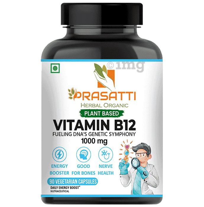Prasatti Herbal Organic Vitamin B12 Vegetarian Capsule Buy bottle of