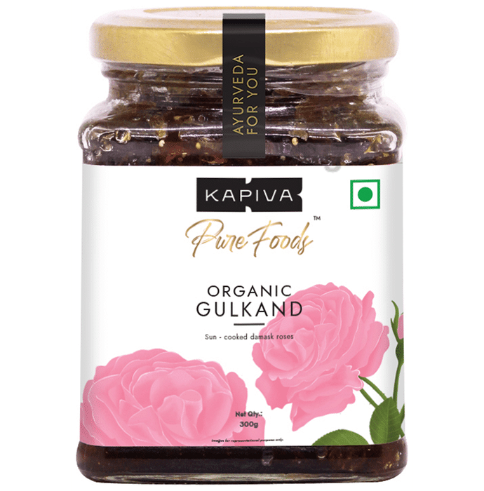 Kapiva Pure Foods Organic Gulkand | Sun-Cooked Damask Roses & Mishri