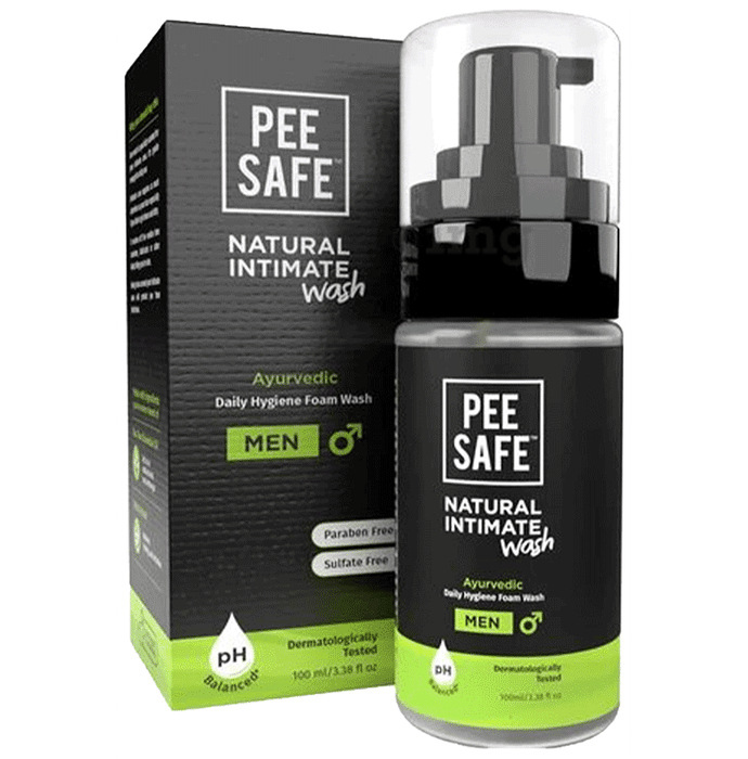 Pee Safe Natural Ayurvedic Intimate Foam Wash for Men | Paraben & Sulphate-Free