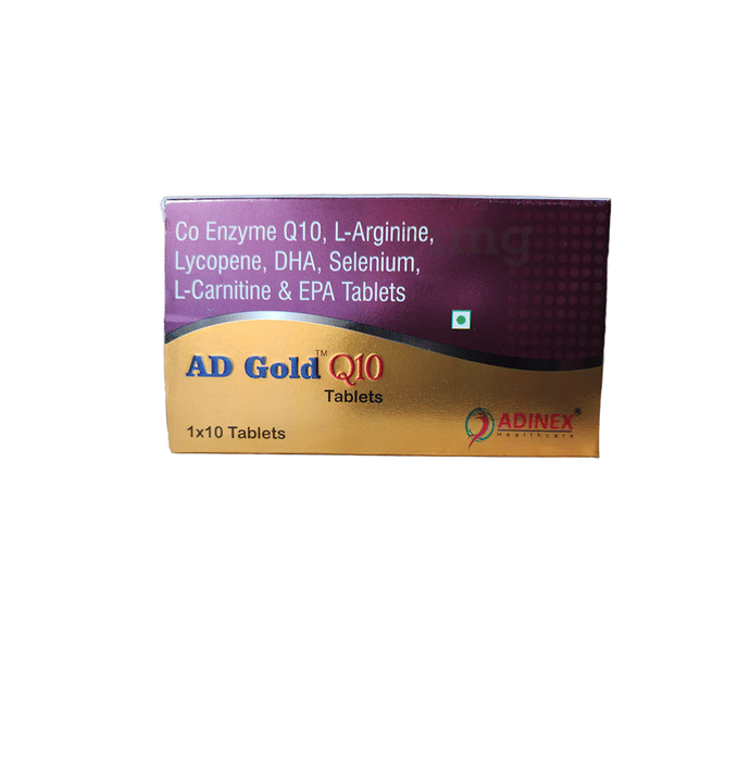 AD Gold Q10 Tablet Buy strip of 10 tablets at best price in India 1mg