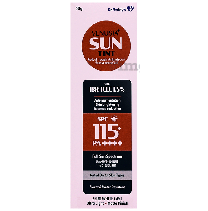 Venusia Sun Tint Velvet Touch Sunscreen Gel SPF 115+ PA++++
