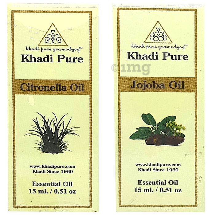 Khadi Pure Combo Pack of Citronella Oil & Jojoba Oil (15ml Each)