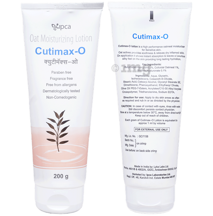Cutimax-O Oat Moisturizing Lotion | Paraben, Allergen & Fragrance-Free